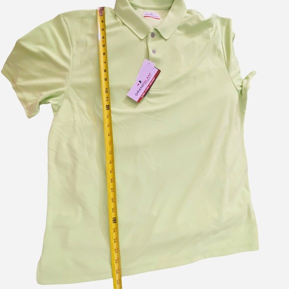 NWT Men’s Grand Slam Performance Off Course Golf Polo UPF 50 Neon Green Sz XL - Picture 15 of 16